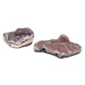 Semipolished Amethyst Hearts