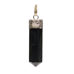 Pendente Punta di Shungite in Bagno d'Argento