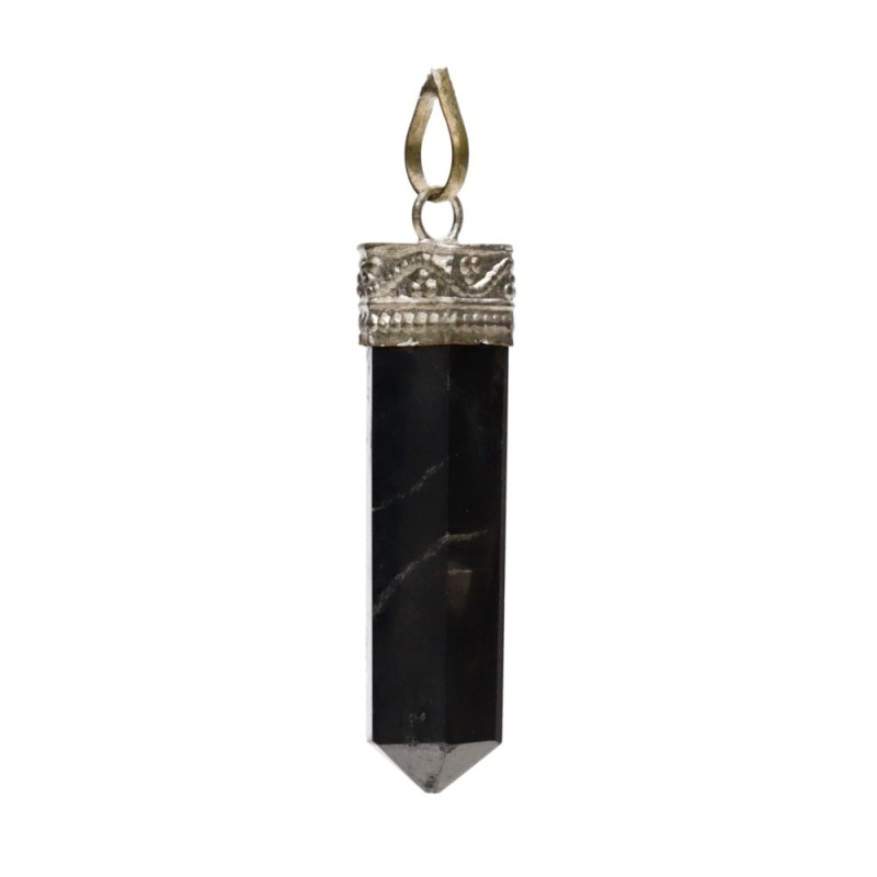 Pendente Punta di Shungite in Bagno d'Argento