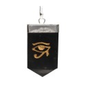 Colgante Shungit Ojo de Horus en Baño de Plata