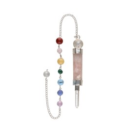 Pendolo Generatore di Quarzo Rosa con Chakra (GEN5)
