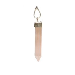 Pendentif main en quartz rose Hopi plaqué argent