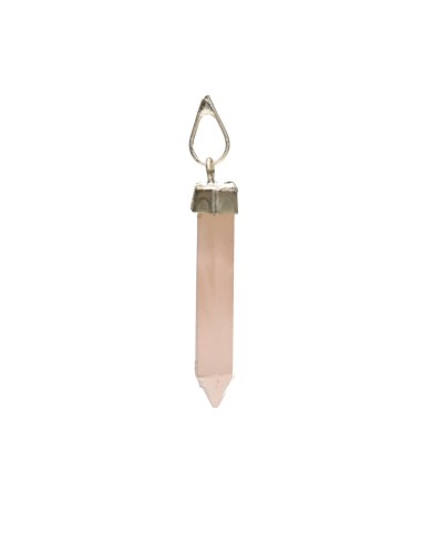 Hopi Hand Rose Quartz Pendant in...