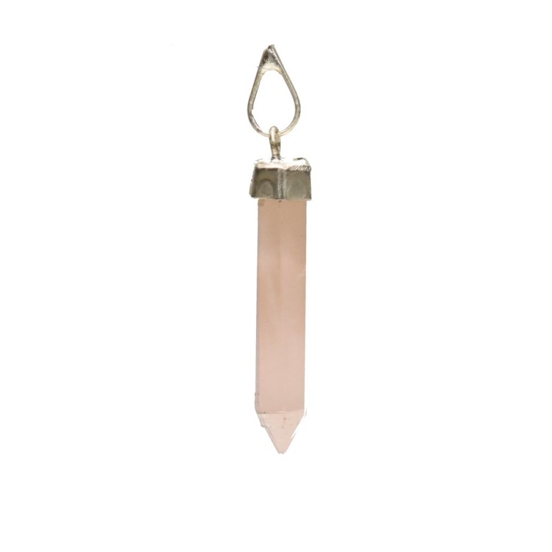 Pendente in Quarzo Rosa Mano Hopi in Bagno d'Argento