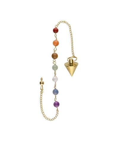 Pendolo Conico di Bronzo con Chakras...