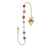 Pêndulo cónico em bronze com chakras (BRO58)