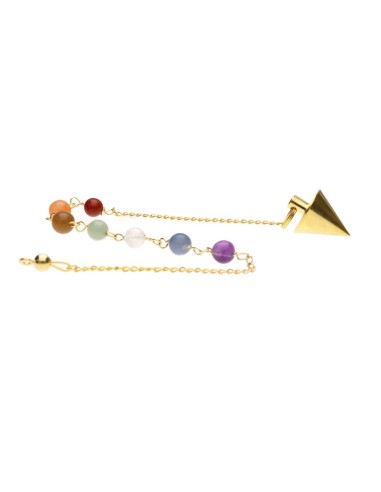 Pendolo Conico di Bronzo con Chakras...