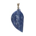 Blue Quartz Leaf Pendant