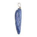 Blue Quartz Leaf Pendant