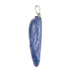 Pendentif feuille de quartz bleu