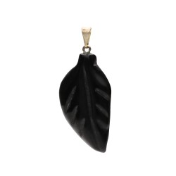 Ciondolo Foglia di Obsidiana