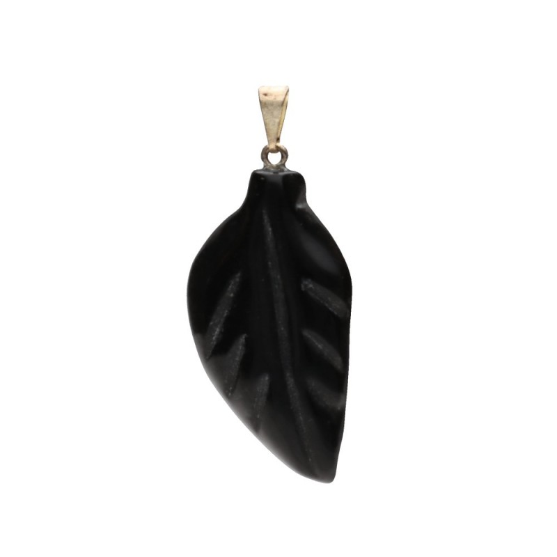 Ciondolo Foglia di Obsidiana
