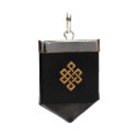 Infinity Knot Shungite Pendant in Silver Plating