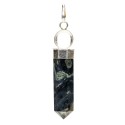 Pendentif Kambaba Point avec sphère de quartz