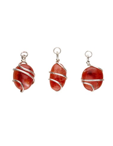 Colgante di Cornalina con Spirale in...