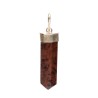 Pendentif acajou à pointe d'obsidienne