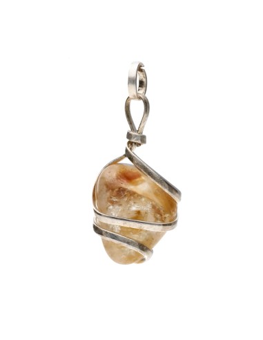 Citrine Pendant with Spiral