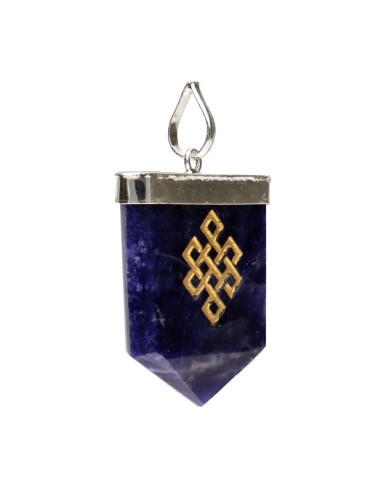 Pendentif nœud infini en sodalite