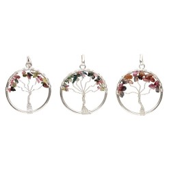 Ciondolo Albero della Vita in Tormalina Multicolore