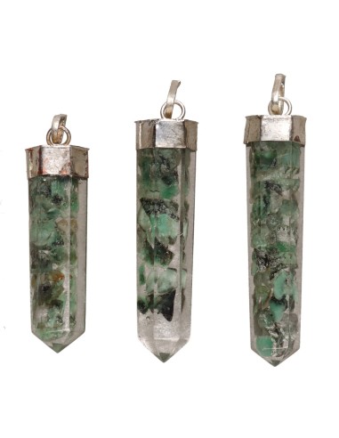 Emerald Point Pendant with Resin in...