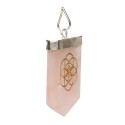 Pendentif graine de quartz rose