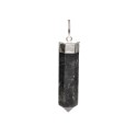 Silver Plated Larvikite Tip Pendant
