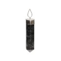 Silver Plated Larvikite Tip Pendant