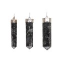 Silver Plated Larvikite Tip Pendant