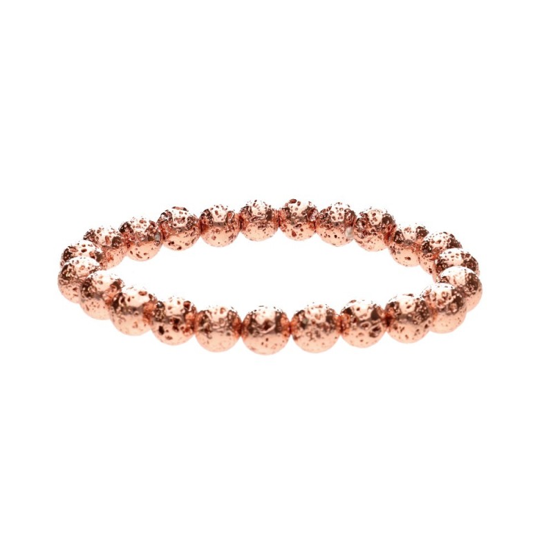 Bracciale in Lava bagno Rame 8mm