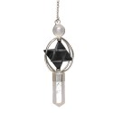 Péndulo de Cuarzo con Merkaba de Shungit (GEN6)