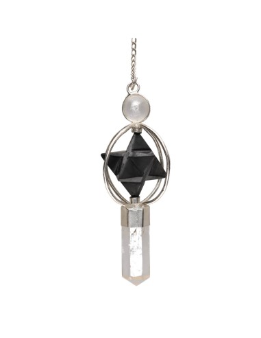 Pendule en quartz avec Shungite Merkaba