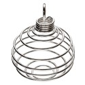 Large Silver Plated Cage Pendant