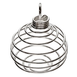 Large Silver Plated Cage Pendant