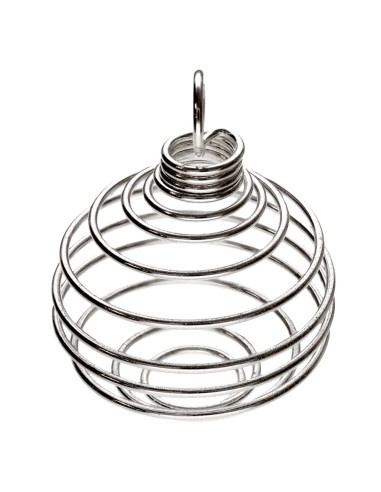 Large Silver Plated Cage Pendant