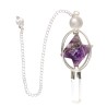 Pendule en quartz avec Merkaba en améthyste
