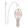 Pendule en quartz avec Merkaba en quartz rose
