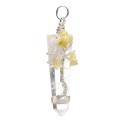 Silver Plated Quartz Flat Point Pendant with Òpala