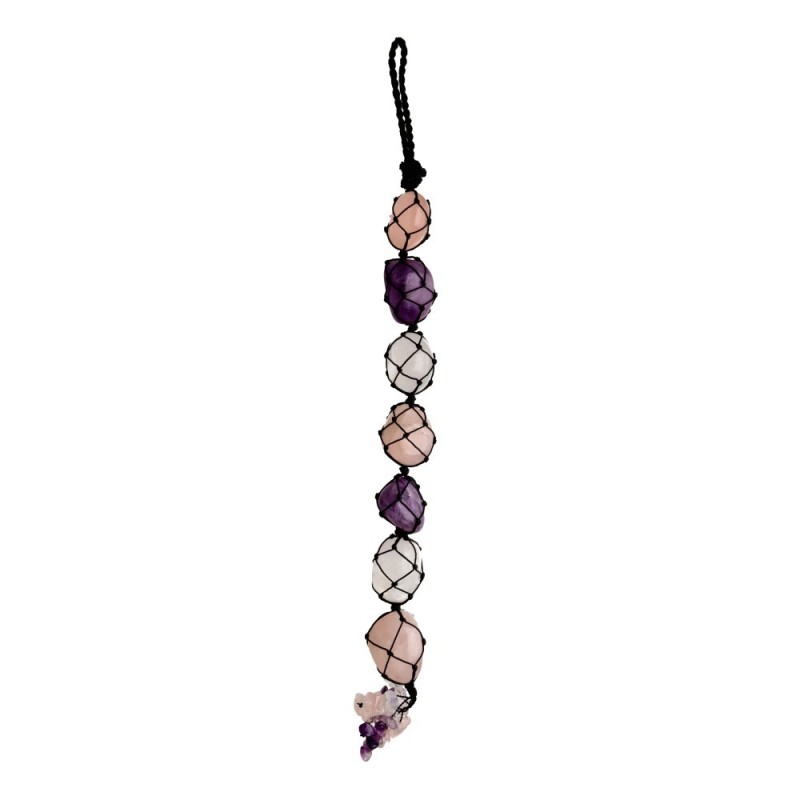 Accessorio Specchietto con Ametista, Quarzo e Quarzo Rosa