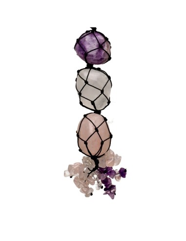 Amethyst, Quartz and Rose Quartz Rear...