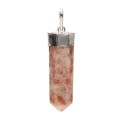 Silver Plated Sunstone Pendant