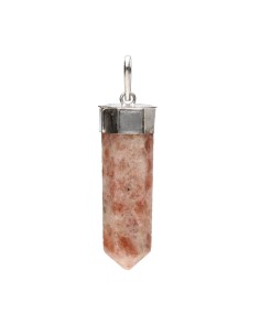 Silver Plated Sunstone Pendant