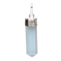Silver Plated Opaline Tip Pendant