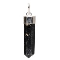Silver Plated Tourmaline Point Pendant