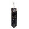 Silver Plated Tourmaline Point Pendant