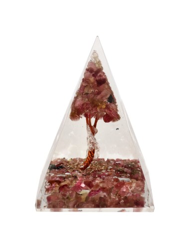Piramide Orgonita di Tormalina Rosa...