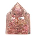 Pirámide de Orogonita de Turmalina Rosa en Resina con Àrbol
