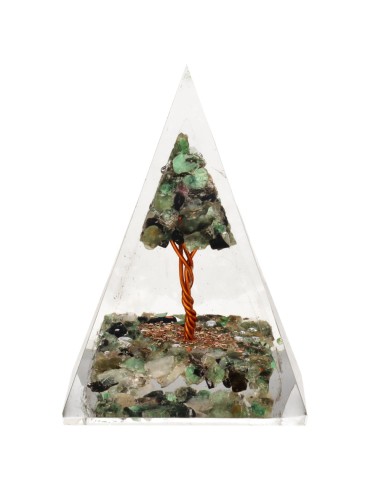 Piramide di Orgonite con smeraldo in...