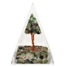 Piramide Orgonita di Smeraldo in Resina con Albero 4x4cm