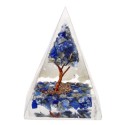 Pirâmide de Orogonite Lapis Lazuli em Resina com Árvore 4x4cm