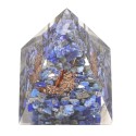 Pirâmide de Orogonite Lapis Lazuli em Resina com Árvore 4x4cm